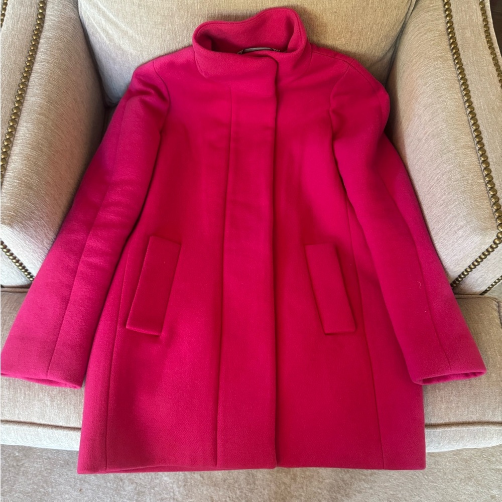 J.Crew Vibrant Pink City Coat